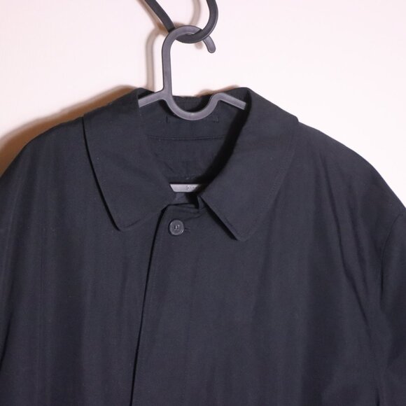 Vintage London Fog Black Trench Coat 42 Short w Liner - Picture 5 of 13